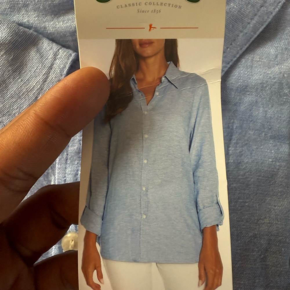 2 set of Orvis Women's Button Down Long Sleeve Top - Picture 2 of 3
